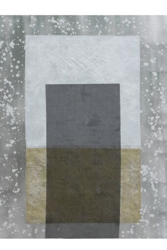 ABSTRACT ΠΙΝΑΚΑΣ ΚΑΜΒΑΣ ΓΚΡΙ ΑΣΗΜΙ ΞΥΛΟ ΧΡΥΣΟ 76x100xH3,5cm
