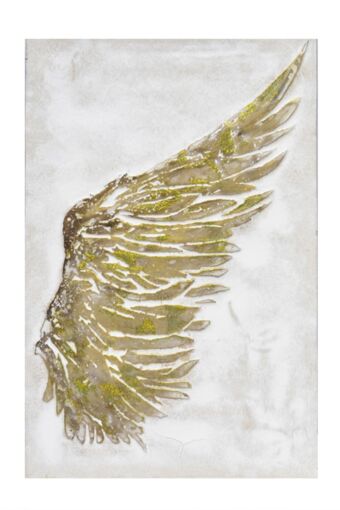 ALA 2 ΠΙΝΑΚΑΣ ΚΑΜΒΑΣ ΛΕΥΚΟ ΧΡΥΣΟ ΞΥΛΟ ΓΚΡΙ 40x60xH1,8cm