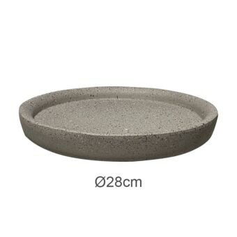 ΠΙΑΤΟ FIBER CLAY ΜΟΚΚΑ-ΜΠΕΖ ΓΡΑΝΙΤΗ ΣΤΡΟΓΓΥΛΟ ΓΙΑ ΚΑΣΠΩ - Φ28x3.5cm