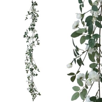 ΓΙΡΛΑΝΤΑ ΦΥΤΟΥ ΜΕ ΛΕΥΚΑ ΛΟΥΛΟΥΔΙΑ - Υ180cm