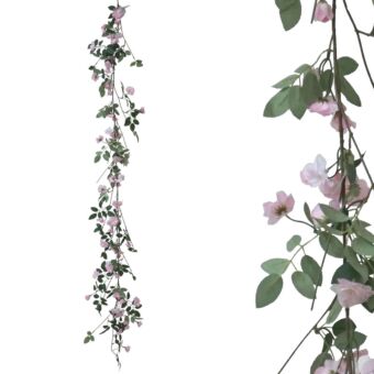 ΓΙΡΛΑΝΤΑ ΦΥΤΟΥ ΜΕ ΡΟΖ ΛΟΥΛΟΥΔΙΑ - Υ180cm
