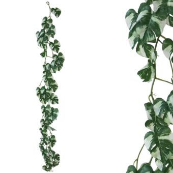 ΓΙΡΛΑΝΤΑ REAL TOUCH MONΣΤΕΡΑ ΔΙΧΡΩΜΟ ΠΡΑΣΙΝΟ - Υ170cm
