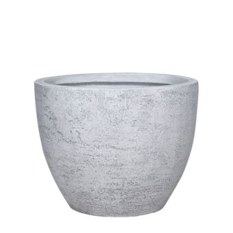 ΓΛΑΣΤΡΑ FIBERCLAY LARGE ΛΕΥΚΟ ΤΣΙΜΕΝΤΟ ΣΤΡΟΓΓΥΛΟ - Φ44x37cm