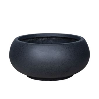 ΓΛΑΣΤΡΑ FIBERCLAY LARGE ΜΑΥΡΟ ΓΡΑΝΙΤΗ ΣΤΡΟΓΓΥΛΟ ΓΑΒΑΘΑ - Φ55x25cm