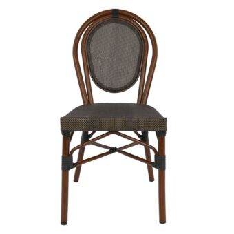 ΚΑΡΕΚΛΑ ΑΛΟΥΜΙΝΙΟΥ BAMBOO ΚΑΦΕ ΜΕ TEXTLINE 40,5x56,5x89,5 εκ. 