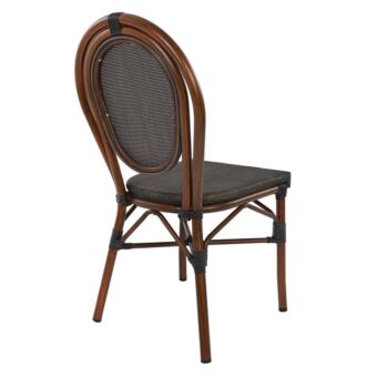 ΚΑΡΕΚΛΑ ΑΛΟΥΜΙΝΙΟΥ BAMBOO ΚΑΦΕ ΜΕ TEXTLINE 40,5x56,5x89,5 εκ. 