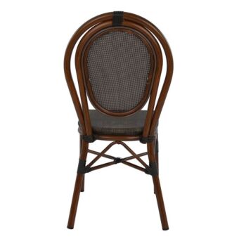 ΚΑΡΕΚΛΑ ΑΛΟΥΜΙΝΙΟΥ BAMBOO ΚΑΦΕ ΜΕ TEXTLINE 40,5x56,5x89,5 εκ. 