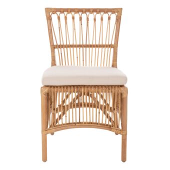 ΚΑΡΕΚΛΑ RATTAN ΣΕ ΦΥΣΙΚΟ-ΜΑΞΙΛΑΡΙ ΣΕ ΛΕΥΚΟ 53x58x91Υεκ.