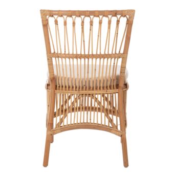 ΚΑΡΕΚΛΑ RATTAN ΣΕ ΦΥΣΙΚΟ-ΜΑΞΙΛΑΡΙ ΣΕ ΛΕΥΚΟ 53x58x91Υεκ.