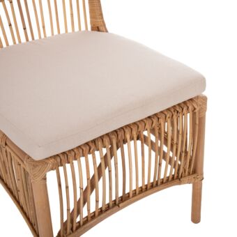 ΚΑΡΕΚΛΑ RATTAN ΣΕ ΦΥΣΙΚΟ-ΜΑΞΙΛΑΡΙ ΣΕ ΛΕΥΚΟ 53x58x91Υεκ.
