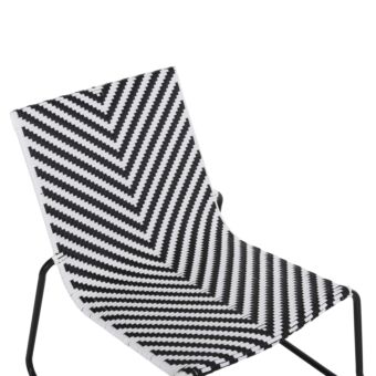 ΜΕΤΑΛΛΙΚΗ ΚΑΡΕΚΛΑ ΜΑΥΡΟ & ΑΣΠΡΟ ΣΥΝΘ.RATTAN 66x68x75Υεκ.