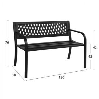 ΠΑΓΚΑΚΙ ΜΕΤΑΛΛΙΚΟ 120x50x76Yεκ. ΣΕ ΜΑΥΡΟ ΧΡΩΜΑ