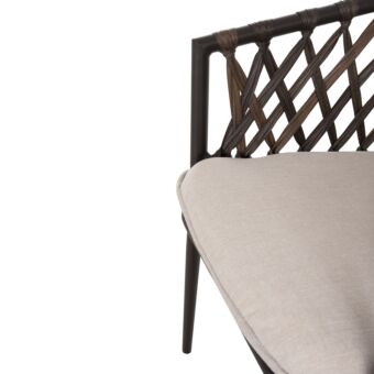 ΠΟΛΥΘΡΟΝΑ ΑΛΟΥΜΙΝΙΟ ΚΑΦΕ-ΣΥΝΘ.RATTAN ΚΑΦΕ-ΜΠΕΖ ΜΑΞΙΛΑΡΙΑ 58,5x67x86Υεκ