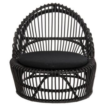 ΠΟΛΥΘΡΟΝΑ ΦΥΣΙΚΟ RATTAN ΜΕ ΜΑΞΙΛΑΡΙ-ΜΑΥΡΟ 80x97x85Υεκ.