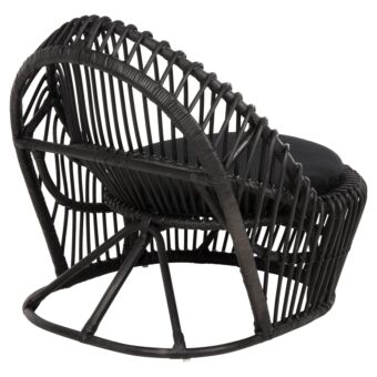 ΠΟΛΥΘΡΟΝΑ ΦΥΣΙΚΟ RATTAN ΜΕ ΜΑΞΙΛΑΡΙ-ΜΑΥΡΟ 80x97x85Υεκ.