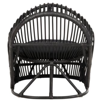 ΠΟΛΥΘΡΟΝΑ ΦΥΣΙΚΟ RATTAN ΜΕ ΜΑΞΙΛΑΡΙ-ΜΑΥΡΟ 80x97x85Υεκ.