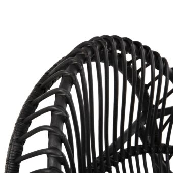 ΠΟΛΥΘΡΟΝΑ ΦΥΣΙΚΟ RATTAN ΜΕ ΜΑΞΙΛΑΡΙ-ΜΑΥΡΟ 80x97x85Υεκ.