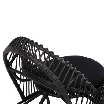 ΠΟΛΥΘΡΟΝΑ ΦΥΣΙΚΟ RATTAN ΜΕ ΜΑΞΙΛΑΡΙ-ΜΑΥΡΟ 80x97x85Υεκ.