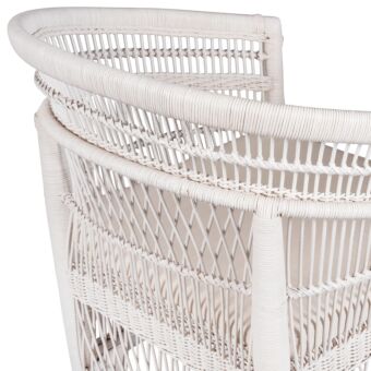 ΠΟΛΥΘΡΟΝΑ ΞΥΛΟ ΜΑΟΝΙ ΜΕ RATTAN ΛΕΥΚΟ-ΛΕΥΚΟ ΜΑΞΙΛΑΡΙ 80x70x86Υεκ.