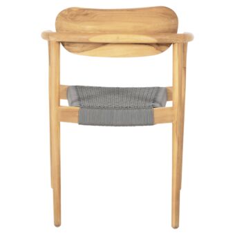 ΠΟΛΥΘΡΟΝΑ ΞΥΛΟ TEAK ΦΥΣΙΚΟ & ΓΚΡΙ ΣΧΟΙΝΙ 55x54x80Yεκ.