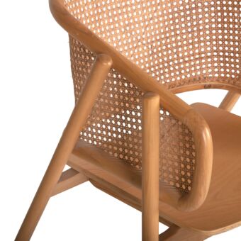 ΠΟΛΥΘΡΟΝΑ KENLEE FB99872 ΦΡΑΞΙΝΟΣ ΚΑΙ ΦΥΣΙΚΟ RATTAN RATTAN ΣΕ ΦΥΣΙΚΟ 57,5x55x81Yεκ.
