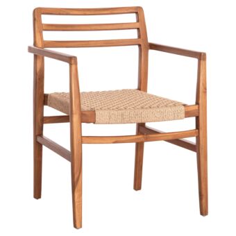 ΠΟΛΥΘΡΟΝΑ ΤΡΑΠΕΖΑΡΙΑΣ ΞΥΛΟ TEAK-ΣΧΟΙΝΙ VIRO 58x56x80Υεκ.