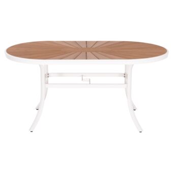ΤΡΑΠΕΖΙ ΕΞΩΤ.ΧΩΡΟΥ ΑΛΟΥΜΙΝΙΟ ΛΕΥΚΟ & POLYWOOD 160X90Χ73.5Υεκ.