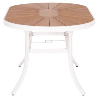 ΤΡΑΠΕΖΙ ΕΞΩΤ.ΧΩΡΟΥ ΑΛΟΥΜΙΝΙΟ ΛΕΥΚΟ & POLYWOOD 160X90Χ73.5Υεκ.