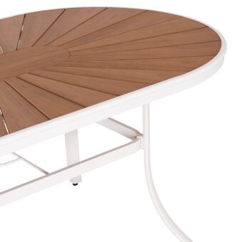 ΤΡΑΠΕΖΙ ΕΞΩΤ.ΧΩΡΟΥ ΑΛΟΥΜΙΝΙΟ ΛΕΥΚΟ & POLYWOOD 160X90Χ73.5Υεκ.