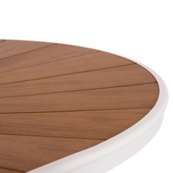 ΤΡΑΠΕΖΙ ΕΞΩΤ.ΧΩΡΟΥ ΑΛΟΥΜΙΝΙΟ ΛΕΥΚΟ & POLYWOOD 160X90Χ73.5Υεκ.