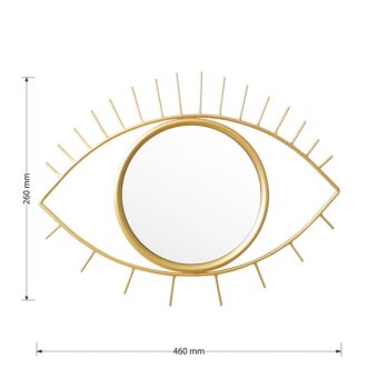 Καθρέπτης Eye χρυσό 46x2x26εκ