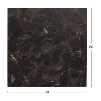 ΕΠΙΦΑΝΕΙΑ ΤΡΑΠΕΖΙΟΥ HPL BROWN MARBLE 60x60 εκ. ΠΑΧΟΥΣ 12mm.