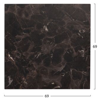 ΕΠΙΦΑΝΕΙΑ ΤΡΑΠΕΖΙΟΥ HPL BROWN MARBLE 69x69 εκ. ΠΑΧΟΥΣ 12mm.