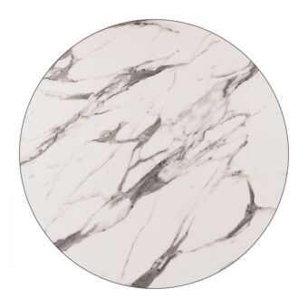 ΕΠΙΦΑΝΕΙΑ ΤΡΑΠΕΖΙΟΥ HPL MARBLE WHITE-GREY Φ60 εκ. ΠΑΧΟΥΣ 12mm.