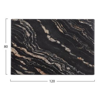 ΕΠΙΦΑΝΕΙΑ ΤΡΑΠΕΖΙΟΥ ΟΡΘΟΓΩΝΙΑ 5787 WERZALIT 120X80εκ. BLACK GOLD MARBLE