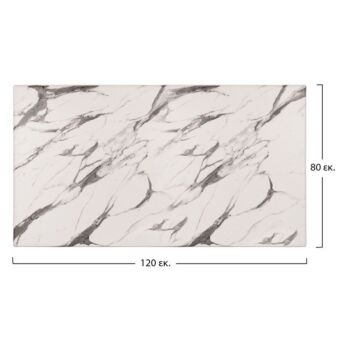 ΕΠΙΦΑΝΕΙΑ ΤΡΑΠΕΖΙΟΥ 120Χ80 MARBLE WHITE GREY 