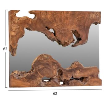 ΚΑΘΡΕΠΤΗΣ ΑΠΟ ΜΑΣΙΦ ΞΥΛΟ ΤEAK ΦΥΣΙΚΟ 62X62X5ΕΚ.