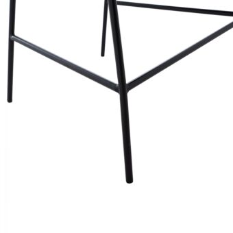 MEDIUM HEIGHT STOOL GRAY VELVET WITH BLACK FRAME 60x55x100Y cm.