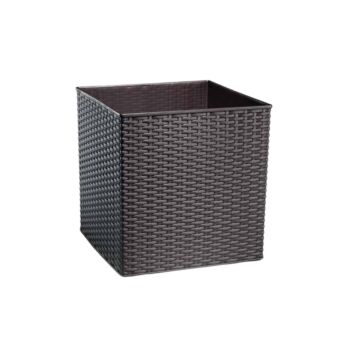 Γλάστρα Τετράγωνη Natura Cube 36X36X36 metal anthracite