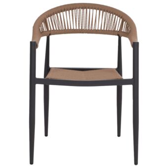 ΠΟΛΥΘΡΟΝΑ ΑΛΟΥΜΙΝΙΟΥ ΑΝΘΡΑΚΙ PΕ RATTAN ΜΠΕΖ 55.5x58.5x78 εκ.