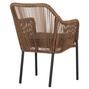 ΠΟΛΥΘΡΟΝΑ ΑΛΟΥΜΙΝΙΟΥ ΓΚΡΙ ΜΕ ΣΧΟΙΝΙ WICKER PE 56x66x79Yεκ. 