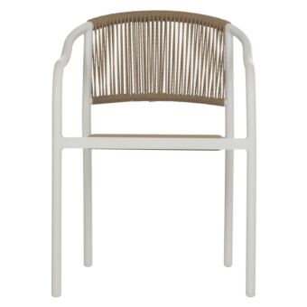 ΠΟΛΥΘΡΟΝΑ ΑΛΟΥΜΙΝΙΟΥ ΛΕΥΚΟ ΜΕ PE RATTAN WICKER 57x63x80Yεκ.