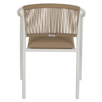 ΠΟΛΥΘΡΟΝΑ ΑΛΟΥΜΙΝΙΟΥ ΛΕΥΚΟ ΜΕ PE RATTAN WICKER 57x63x80Yεκ.