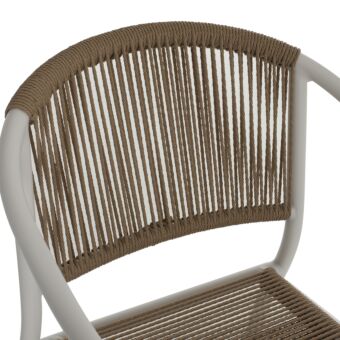 ΠΟΛΥΘΡΟΝΑ ΑΛΟΥΜΙΝΙΟΥ ΛΕΥΚΟ ΜΕ PE RATTAN WICKER 57x63x80Yεκ.