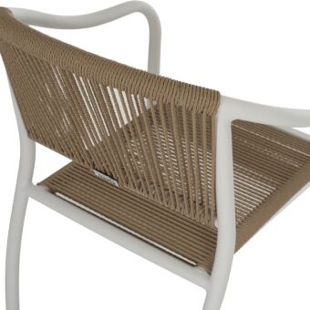 ΠΟΛΥΘΡΟΝΑ ΑΛΟΥΜΙΝΙΟΥ ΛΕΥΚΟ ΜΕ PE RATTAN WICKER 57x63x80Yεκ.