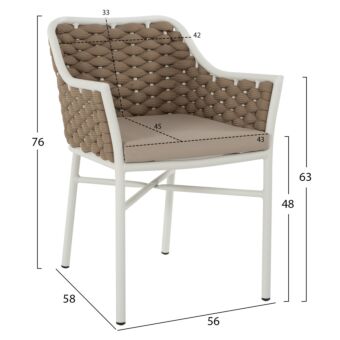 ΠΟΛΥΘΡΟΝΑ ΛΕΥΚΗ ΜΕ ΣΧΟΙΝΙ ΜΠΕΖ 56x58x76Yεκ.