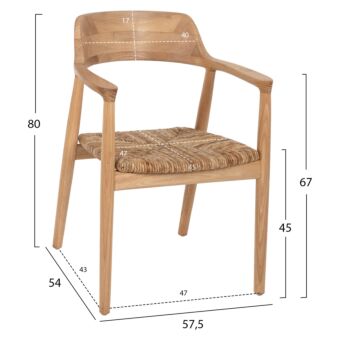 ΠΟΛΥΘΡΟΝΑ  ΞΥΛΟ SUNGKAI & ΨΑΘΑ ΣΕ ΦΥΣΙΚΟ ΧΡΩΜΑ 57,5x54x80Yεκ.