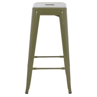 ΣΚΑΜΠΟ BAR ΜΕΤΑΛΛΙΚΟ ΣΕ DARK OLIVE GREEN 43x43x78 εκ.