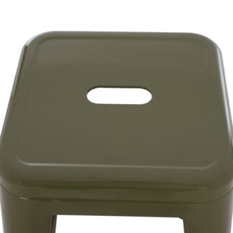 ΣΚΑΜΠΟ BAR ΜΕΤΑΛΛΙΚΟ ΣΕ DARK OLIVE GREEN 43x43x78 εκ.