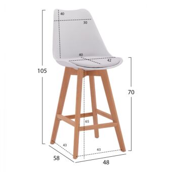 ΣΚΑΜΠΟ ΜΠΑΡ ΣΕ ΛΕΥΚΟ 47,5x55x105Y εκ.